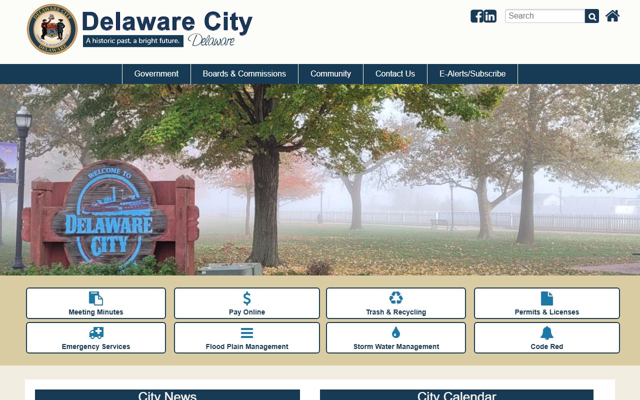 Delaware City official site for Delaware City bench warrants and police reports