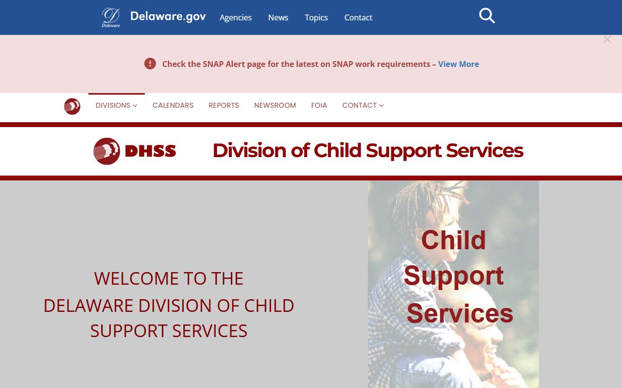 Delaware Child Support Enforcement page for Kent County bench warrants